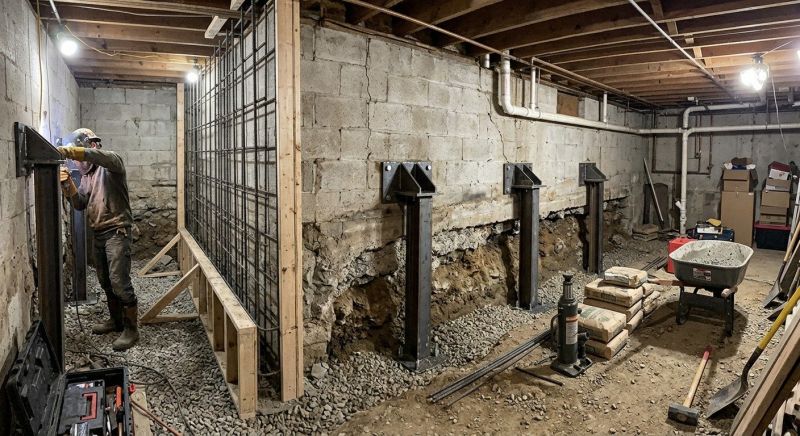 Basement Stabilization in Clayton, NC