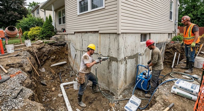 Cracked Foundation Repair in Cary, NC