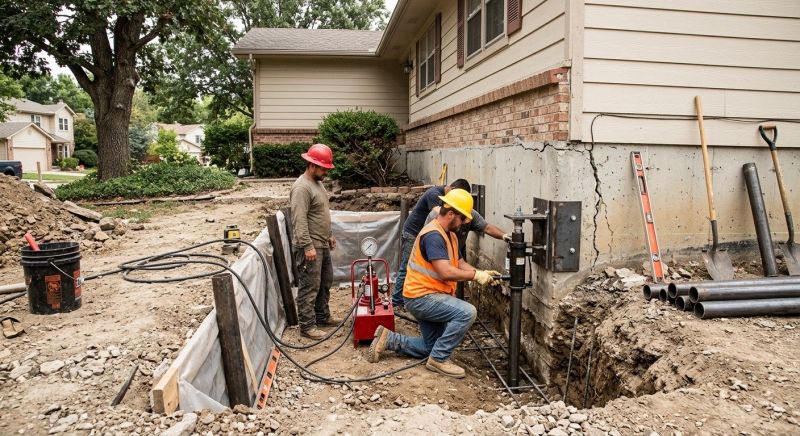 Cracked Foundation Repair in Holly Springs, NC