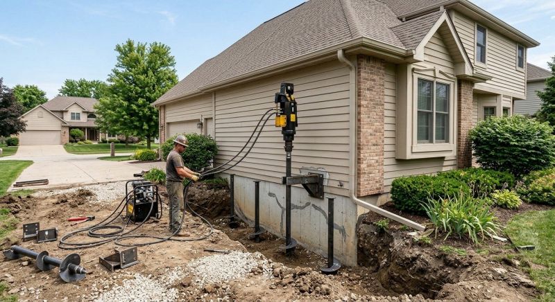 Helical Pile Installation in Clayton, NC