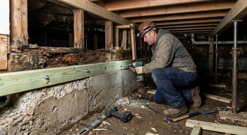 Sinking Foundation Repair in Raleigh, NC